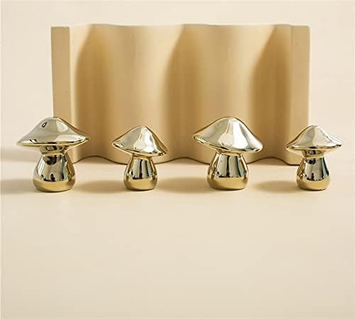 צורת פטריות גרוני ריהוט פליז זהב ידיות על ידיות דלת וידיות לארון ארון מטבח מושך עיצוב הביתה 1 pcs