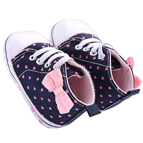 Waylongplus בד תינוקות רך יחיד אנטי-החלקה פעוט נעלי עריסה נעלי עריסה אהבה הדפס