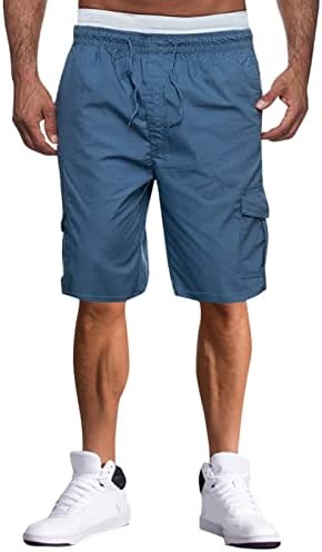 מכנסי מטען גברים קיץ זכר ישר מכנסי מטען מוצקים מכנסי כיס מכנסיים קצוצים מכנסיים חתולים