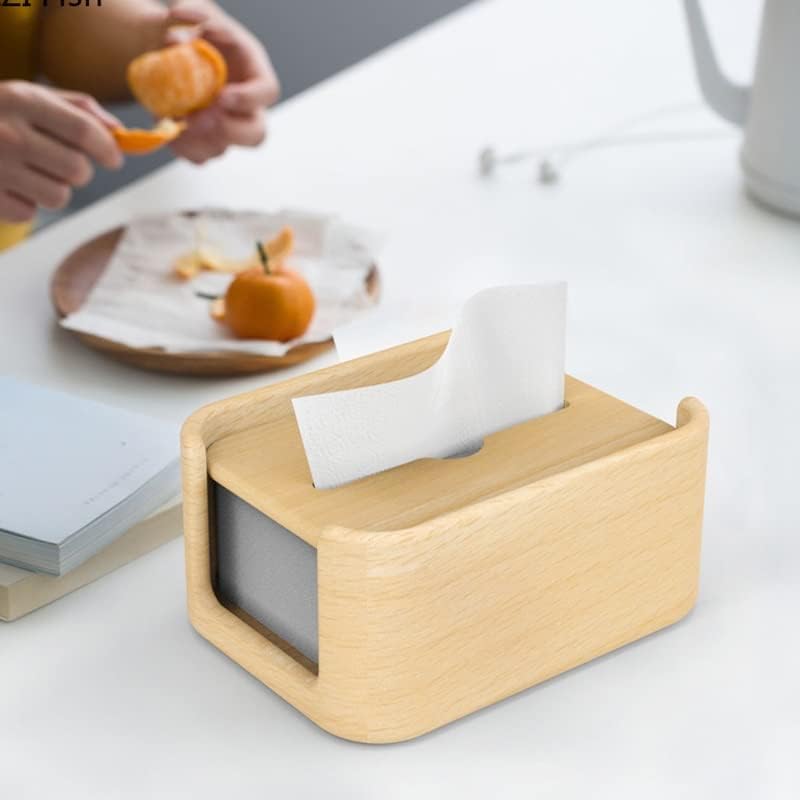 שולחן אוכל ylyajy קופסת אגוז ארון טלוויזיה ארון טלוויזיה מעץ קישוט שולחן כתיבה מלאכת מגבת נייר נשלפת נשלפת