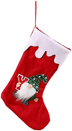 גרבי חג המולד מיני גרביים סנטה קנדי ​​שקית מתנה לקישוטים לעץ חג המולד וילון חרוזים קריסטל