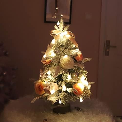 עץ חג המולד לחג המולד של אינדיאה, עץ חג המולד, מיני מלאכותי לחג המולד קטן עץ מלאכותי מואר עץ חג המולד עיצוב בית חג המולד ועץ קישוט לחג המולד/60 סמ/23.6 אינץ '