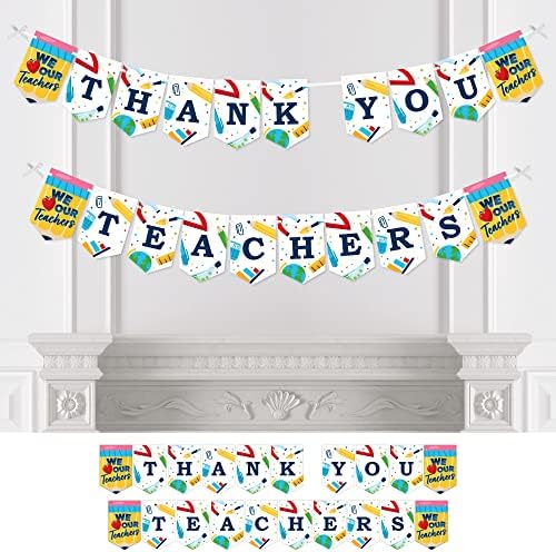 נקודה גדולה של אושר תודה מורים-מורה הערכה באנטינג באנר-קישוטים למסיבה-תודה מורים