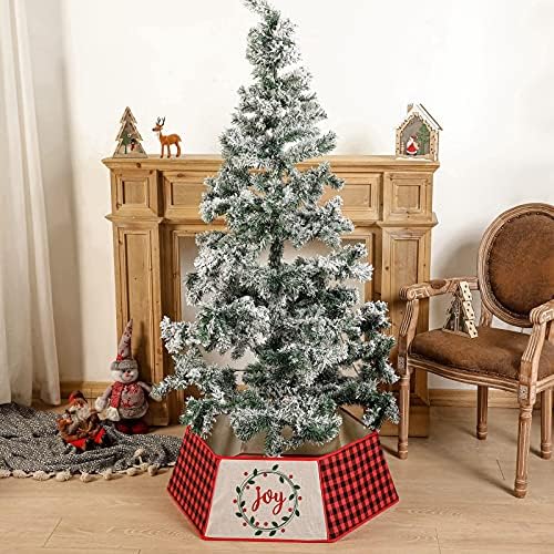 חצאיות עץ חג המולד של Huijie - GRID BLACK GRID חג המולד עץ קישוט תחתון גבול, חנות המלונות הביתית סידור סצינות מסיבות שנה לשנה החדשה, כמוצג, 2665