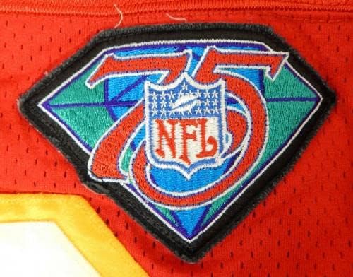 1994 אגרות חוב ראשי קנזס סיטי 70 משחק הונפק אדום ג'רזי 75 תיקון DP17452 - משחק NFL לא חתום משומש גופיות
