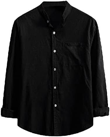 חולצות מזדמנים של XXBR לגברים כותנה כותנה כפתור מטה טלאים מפוספסים חולצות סתיו סתיו חולצות חוף קלות