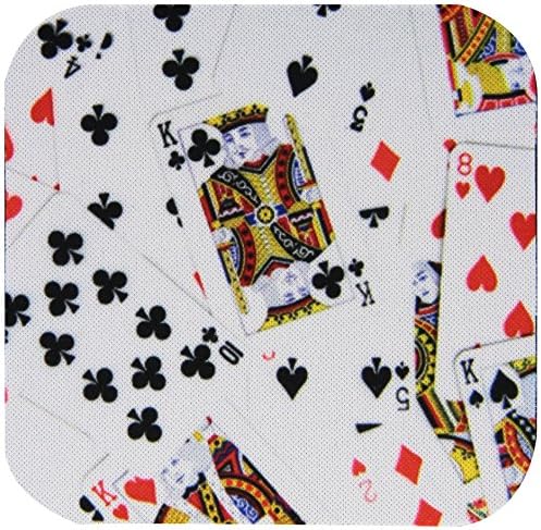 3drose cst_112896_1 מפוזרים קלפים משחקים משחק קלפים שחקנים למשל פוקר גשר משחקי קזינו לאס וגאס רך לילה רך, סט של 4
