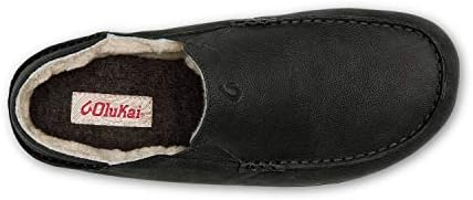 נעלי בית עור לגברים של אולוקאי קיפוקה הולו, נעלי עור נובוק פרימיום, בטנת גזירה ותוספת ג ' ל, עיצוב עקב נפתח