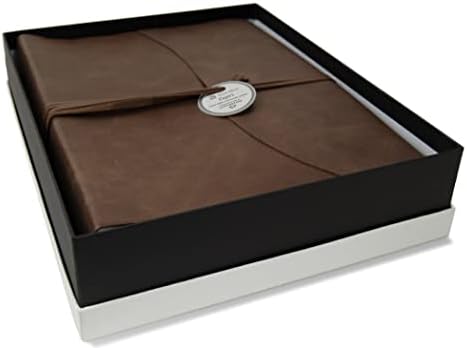 Leatherkind Capri Leather אלבום שוקולד שוקולד, גדול - בעבודת יד באיטליה