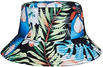 חולצות ומכנסיים קצרים הוואי סט 2 חתיכות טרופי תלבושת פרח הדפסת כפתור למטה חוף חליפה עם דלי כובעים