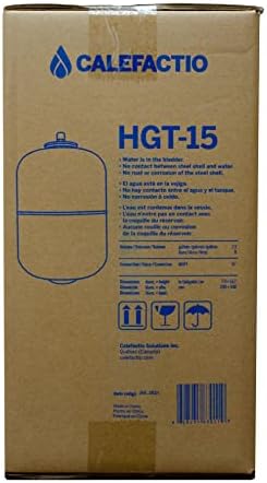 Calefactio HGT-15 מיכל הרחבה שאינו ניתן להחלפה למים ולרצפה קורנת של גליקול ויישום חימום אחר-2.1 ליטרים, אפור